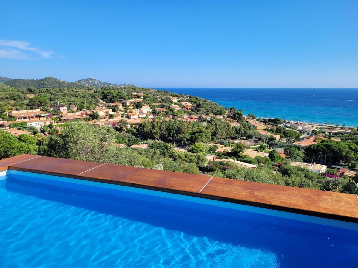 Villetta Con Piscina Panoramica Belvedere Mari Pintau Geremeas Exterior photo